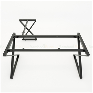 XBamboo BFXB010 L-Shaped <b>Desk</b> 160x160cm Minimalist Luxury Design with Assembled Iron Legs for Home Office or Bedroom - Product Image 4