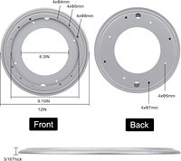 6, 9, 12 Zoll Runde Lazy Susan Drehplatte mit 450 kg Tragfähigkeit, Drehbare Servierplatte für Küche