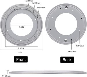 6 9 12 Inch Round Lazy Susan <strong>Rotating</strong> Swivel Base With 1000lbs Load Capacity Turntable Bearing Plate For Serving <strong>Tray</strong> Kitchen - Product Image 2