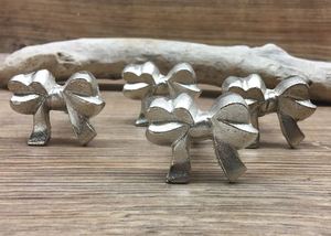 Silver metal bow fancy knob pull cabinet drawer for home dresser door cabinet furniture decorative kitchen wardrobe handle knobs - Product Image 2