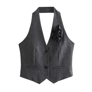 2025 Outono Novas Roupas Femininas Estilo Europeu E Americano Moda Mistura Terno Jaqueta Vest Calças Três Peças Set - Product Image 5