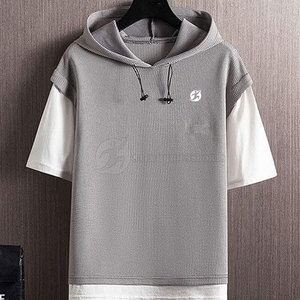 Nouveauté 2023 Vente en gros Vêtements décontractés pour hommes Grande taille Printemps Écologique 100% coton Respirant Coupe-vent Léger Séchage rapide - Product Image 3