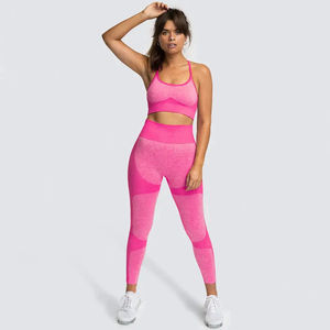 Leggings Deportivos para Mujer, Sujetador Deportivo, Pantalones de Yoga, Ropa Deportiva, Top Corto, Conjunto Deportivo Ajustado sin Costuras para Gimnasio, OEM - Product Image 4