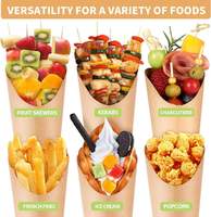 Vente chaude Gobelets en papier kraft écologiques réutilisables pour frites et charcuterie, paroi simple, qualité alimentaire, étanches, compatibles micro-ondes, personnalisables