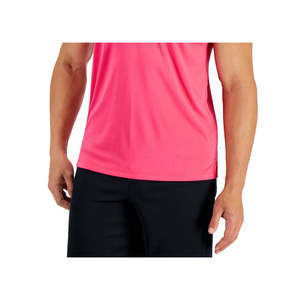 Polo da uomo ID Ideology XX-Large in maglia interlock, vestibilità slim, tinta unita rosa, ricamata, tecnica ODM, per golf - Product Image 3