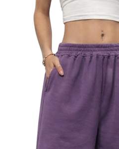 Pantalones Deportivos Anchos con Estampado de Calavera de Mariposa Morada Personalizados, Pantalones Jogger de Felpa de Estilo Gótico Holgados para Mujer, OEM ODM Personalizado - Product Image 2