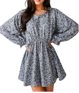 Mini robe grise pour femmes à la mode occidentale à la mode d'exportation en vrac Robe de soirée élégante pour femmes disponible - Product Image 2