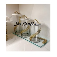 Bol à fruits secs et noix en verre avec base en métal, couvercle en bois, forme ronde, boîte de rangement, décorations en relief faites à la main, boîte cadeau décorative