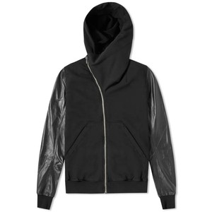 Sweat à capuche 100% coton pour femme OEM de haute qualité avec fermeture éclair en polaire épaisse et capuche unie à manches en cuir pour yoga, salle de sport, hiver, vente en gros - Product Image 4