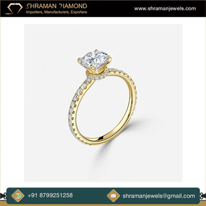 แหวนเพชรโมอิสซาไนต์ทองคำแท้ 10K ดีไซน์วงแหวนซ่อนประดับเพชร สไตล์โรแมนติกทันสมัย เหมาะสำหรับงานแต่งงาน งานหมั้น หรือวันครบรอบ เป็นของขวัญ - Product Image 2