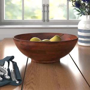 Acacia naturel rond en bois pour table décorative servant des accessoires décoratifs modernes pour la maison joli petit bol - Product Image 5