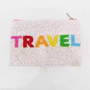 Vacay Porte-monnaie brodé de créateur Mini pochette à main multi-rangement perle de rocaille personnalisée MD HANDICRAFTS pour sacs fourre-tout promotionnels - Product Image 3