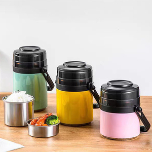 Conteneur alimentaire isotherme en acier inoxydable double paroi anti-fuite 1,5/2,0/2,3L, boîte à lunch portable pour enfants, idéal pour l'extérieur - Product Image 1