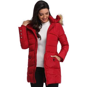 Vestes pour femmes en gros Pakistan à manches longues chaud pardessus fausse fourrure capuche Parkas respirant coton manteau d'hiver à la mode - Product Image 6