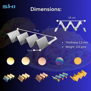 Logos personnalisés Cuisine Pâtisserie Mexique Style En Acier Inoxydable Porte-Tacos Forme De Vague Mexicain Alimentaire Rack Crêpe Stand - Product Image 3