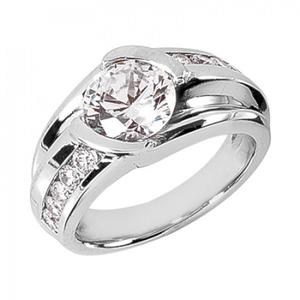 แหวนเพชรโมอีส925สีเงินสไตล์ฮิปฮอปปรับแต่งได้สำหรับงานแต่งงานและงานปาร์ตี้ - Product Image 1