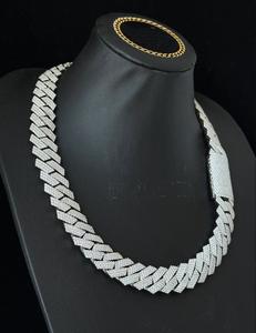 20มมโซ่เชื่อมโยงคิวบานเพชรโมอิส VVS1กับทองคำขาว14K 925เสร็จในเงินสเตอร์ลิง - Product Image 2