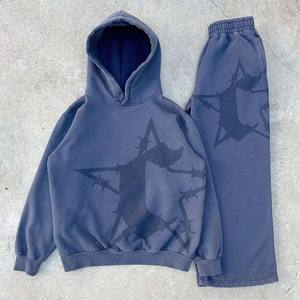 Offre Spéciale pour hommes lavage à l'acide survêtement Top qualité tendance coupe ample hommes prix de gros survêtement lourd - Product Image 5