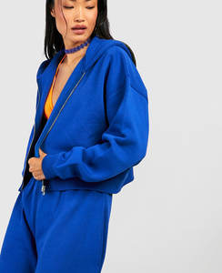 เสื้อฮู้ด1000หนาแบบไม่มีกระเป๋าสำหรับผู้หญิงเสื้อมีฮู้ดถักแบบลำลองไม่มีเชือกผูก - Product Image 6