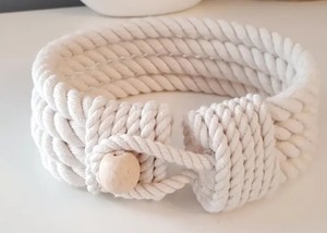 Attache de rideau en corde de coton : Décoration minimaliste bohème pour la maison - Product Image 3