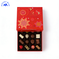 Chocolat parfumé à faible MOQ, vente chaude, qualité supérieure, chocolat de luxe, mini chocolat rouge délicieux pour Noël