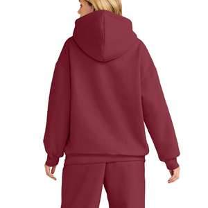 Meilleure vente surdimensionné Drop Soulder Hoodies pour les femmes Quickdry respirant léger sur mesure Logo impression - Product Image 2