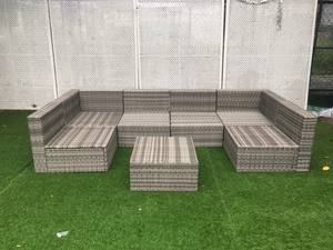 Juego de sofá de ratán redondo de aluminio para ocio de jardín, venta al por mayor, venta al por menor, Material de ratán para exteriores en forma de L, tipo de origen, producto general - Product Image 2