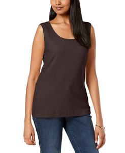 Débardeurs courts pour femmes sans manches Racerback Crop Sport Débardeur en coton - Product Image 1