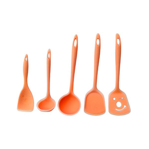 New Silicone Products Home and Kitchen Accessories 5Pcs Heat Resistant Food Silicone Kitchen <b>Utensils</b> Cheap Cooking Spatula Set - Product Image 3