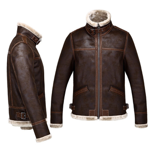 Hot Sale Saleh Enterprises <b>Genuine</b> <b>Leather</b> <b>Jacket</b> Men Fashion Biker Real Cowhide Custom Logo Winter Coat Plus Size Waterproof - Product Image 1