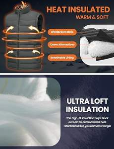 Venta Directa de Fábrica, Chaleco Acolchado con Cierre y Cuello en V, Personalizable, Transpirable, de Alta Calidad, para Hombre, Invierno, Casual - Product Image 3