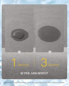 Tapis de bain pliable absorbant à séchage rapide antidérapant Logo personnalisé Tapis de bain rectangulaire - Product Image 2