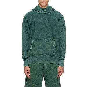 Buena tela personalizada 100% algodón polar hombres pulóver Sudadera con capucha 480 GSM Sudadera con capucha peso pesado personalizado Puff impresión hombres diseño Sudadera con capucha - Product Image 1