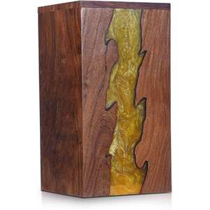Urna de palisandro estilo americano hecha a mano para cenizas humanas adultas, caja de urna de cremación decorativa conmemorativa personalizada - Product Image 2