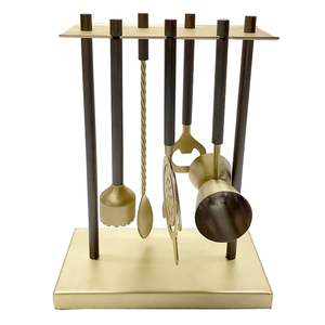 Ensemble d'outils de bar en acier inoxydable avec manche en bois, kit de barman professionnel pour les compétitions de bar, la pratique et les séances de formation - Product Image 5