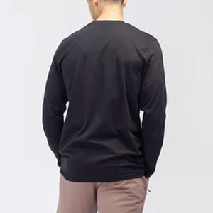 Unisex Tri-Blend <b>Long</b> <b>Sleeve</b> Basic T-<b>Shirt</b> in <b>White</b> Regular Fit Crew Neck T-<b>Shirt</b> - Product Image 6