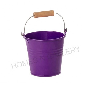 Latest Home Decoration <b>Small</b> Galvanized Tin Pink Flower Bucket Planters <b>Pots</b> With Customized Shiny Finishing At Wholesale Price - Product Image 3