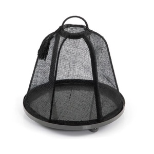 Plateau de service de nourriture de couleur noire avec la meilleure qualité Plateau de service en métal de grande taille Plateau de table de mariage Plateaux à dessert en métal et jute - Product Image 5