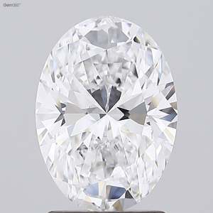 Diamant de laboratoire de taille ovale de 2.03 ct certifié IGI D Color VS2 Clarity Lab-Stone - Product Image 1