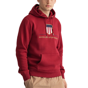 ผ้าฝ้าย 100% คุณภาพสูงแขนยาวไหล่เสื้อกันหนาวหมวก / ขายส่ง Oversize ฤดูหนาวหนาผู้ชายที่กําหนดเอง Chenille เย็บปักถักร้อย Hoodie - Product Image 1