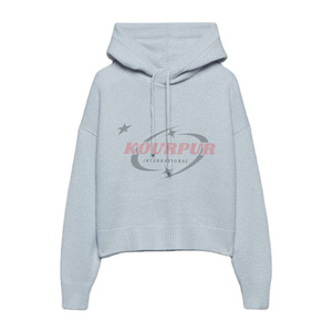 Sudadera Corta de Algodón de Invierno de Alta Calidad para Mujer, Manga Larga, Informal, a la Moda, con Logotipo Frontal, Precio Razonable - Product Image 4