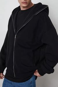 Sudadera con Capucha de Doble Capa, Estilo Inglés, Tejida, Bordada, Estampada, Larga, para Adolescentes, Color Sólido, 100% - Product Image 2