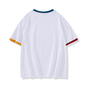 Nuevo 25-26 temporada moda Color a juego algodón Vintage americano manga corta Jersey para hombres y adolescentes camisetas para hombres - Product Image 2