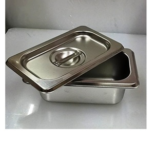 Casserole 9 Gastronorm en acier inoxydable 100mm Poêle GN 4 pouces avec caractéristique écologique antiadhésive Passe au lave-vaisselle - Product Image 1