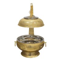 Réchaud de buffet en cuivre avec couvercle irrégulier, chauffe-plats suspendu, 4,5L, 6L, 8L, ensemble dôme pour buffet, certifié Energy Star, pour eau chaude