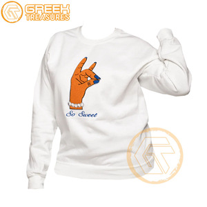 Sweat-shirt en molleton de coton respirant pour femmes, brodé sur mesure, Zeta Phi Beta, vente en gros - Product Image 2