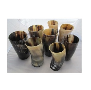 100% ธรรมชาติสีดำและสีขาวยิงฮอร์นแก้วและขนาดที่กำหนดเองฮอร์นดื่มแก้วที่มีพรรคแวร์ใช้สำหรับ Lo ราคา - Product Image 1