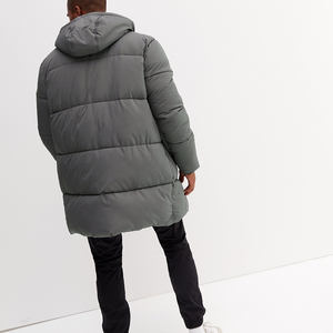 Long Sleeve Puffer Padding <b>Men</b> Long <b>Jacket</b> With Customized Logo Printed Puffer <b>Jackets</b> 2025 New Design Long Puffer <b>Jacket</b> - Product Image 2