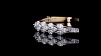 Bracelet pour femme GHLAM JEWEL, plaqué or 14 carats, certifié IGI, diamants fantaisie de laboratoire taille marquise, cadeau de mariage ou de fête
