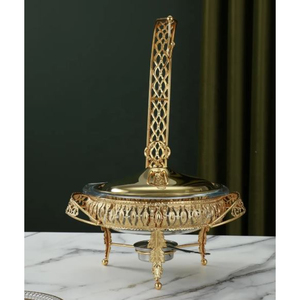 Calentador de comida de buffet de acero inoxidable, calentador redondo de platos de frotamiento, calentador de buffet para accesorios de restaurante de Hotel a precio mayorista - Product Image 4